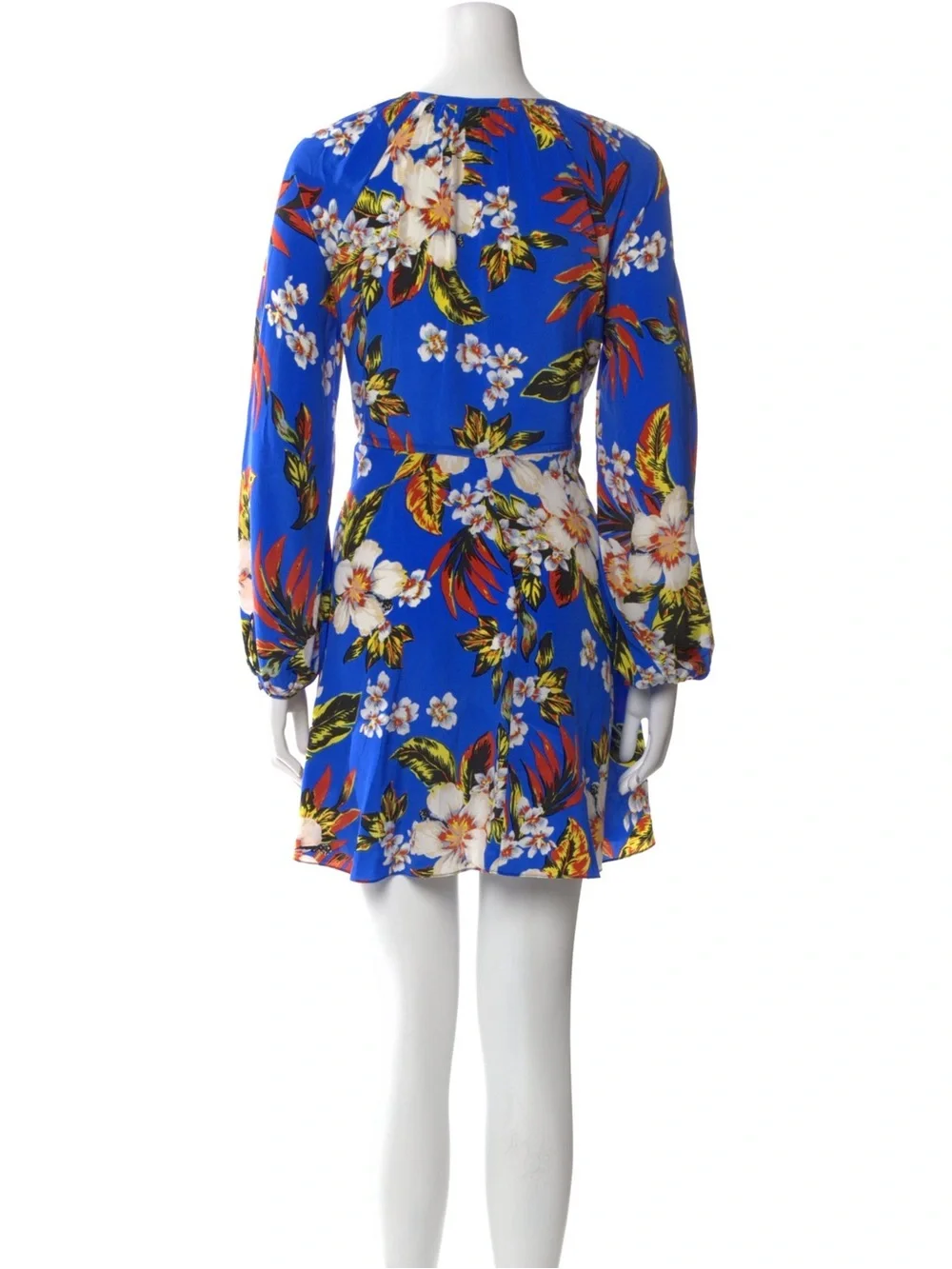 Diane Von Furstenberg Blue Floral Mini Dress